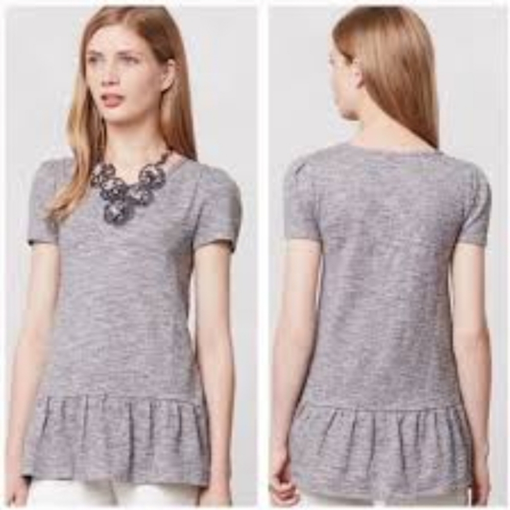 Anthropologie Black Medium Leifnotes Sweater Knit Top short sleeve